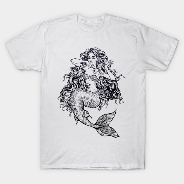 Mermaid Dreams T-Shirt by Desert Wind Threads